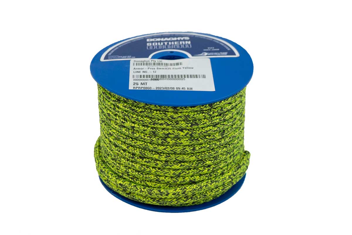 Armor-Prus Performance 8mm x 25m Fluro Yellow Mottle