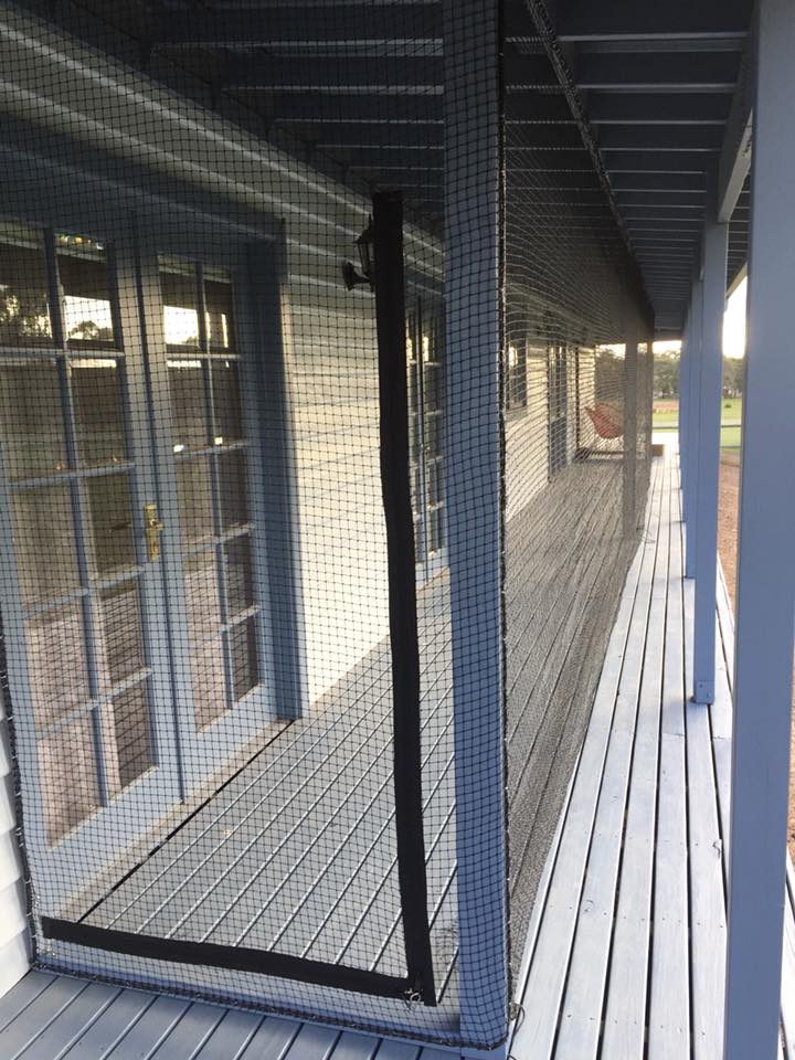 Stainless Steel Complete Wall Net with F-Zipper (3.5m x 3.5m Netting) - Black - Image 15