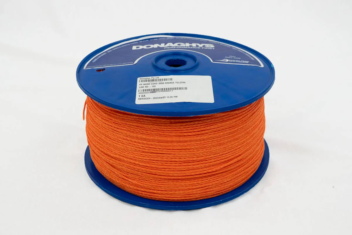 BTM-DHY-PP Mono Cord 3mm x 1m Orange Telstra - Image 3