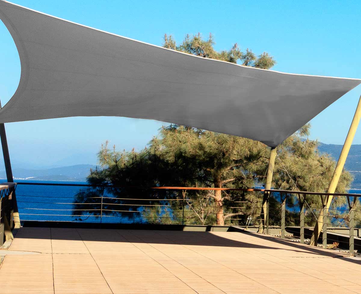 Grey Rectangle Waterproof Shade Sail - Image 3